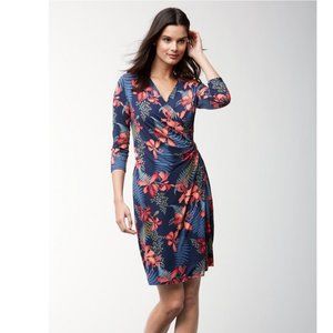 Tommy Bahama Sacred Groves Tambour Faux-Wrap Dress Size S